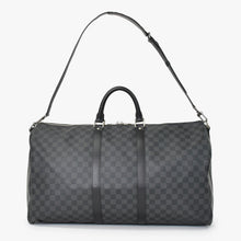 画像をギャラリービューアに読み込む, 極美品 ルイヴィトン LOUIS VUITTON キーポル バンドリエール 55 ボストンバッグ メンズ 旅行鞄 ダミエ グラフィット ブラック N41413 美品 中古 4a001248
