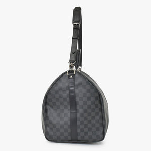 Very Good Condition LOUIS VUITTON Keepall Bandouliere 55 Boston Bag Men's Travel Bag Damier Graphite Black N41413 Good Condition Used 4a001248
