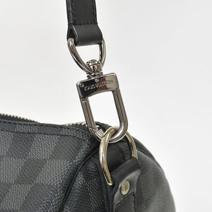 Very Good Condition LOUIS VUITTON Keepall Bandouliere 55 Boston Bag Men's Travel Bag Damier Graphite Black N41413 Good Condition Used 4a001248