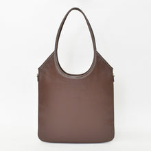 Load image into Gallery viewer, 新品同様 MIUMIU ミュウミュウ Ivy Leather Bag アイビー レザーハンドバッグ 5BG231 ブラウン ロゴパッチ ゴールド金具 中古 4b012483
