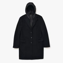Load image into Gallery viewer, 新品未使用 PRADA プラダ ウール コート ナイロン ブラック サイズ50R UC4120R1821FQX 中古 4b012519