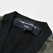 Load image into Gallery viewer, 極美品 COMME des GARCONS HOMME コムデギャルソンオム カモ柄 カーディガン HT-N002 ブラック グリーン コットン サイズS 中古 4b012598