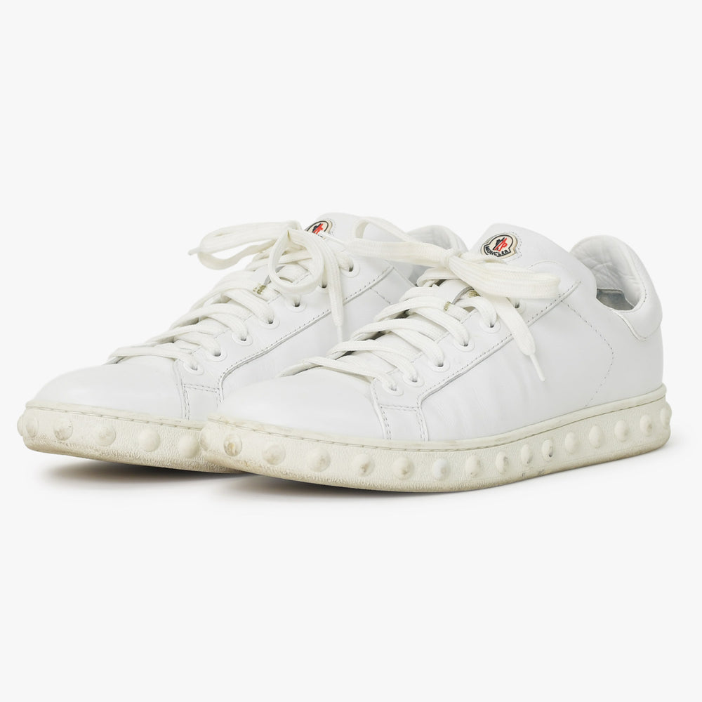 MONCLER モンクレール Low Cut Sneakers ローカットスニーカー ホワイト イタリア製 美品 中古 4b012613