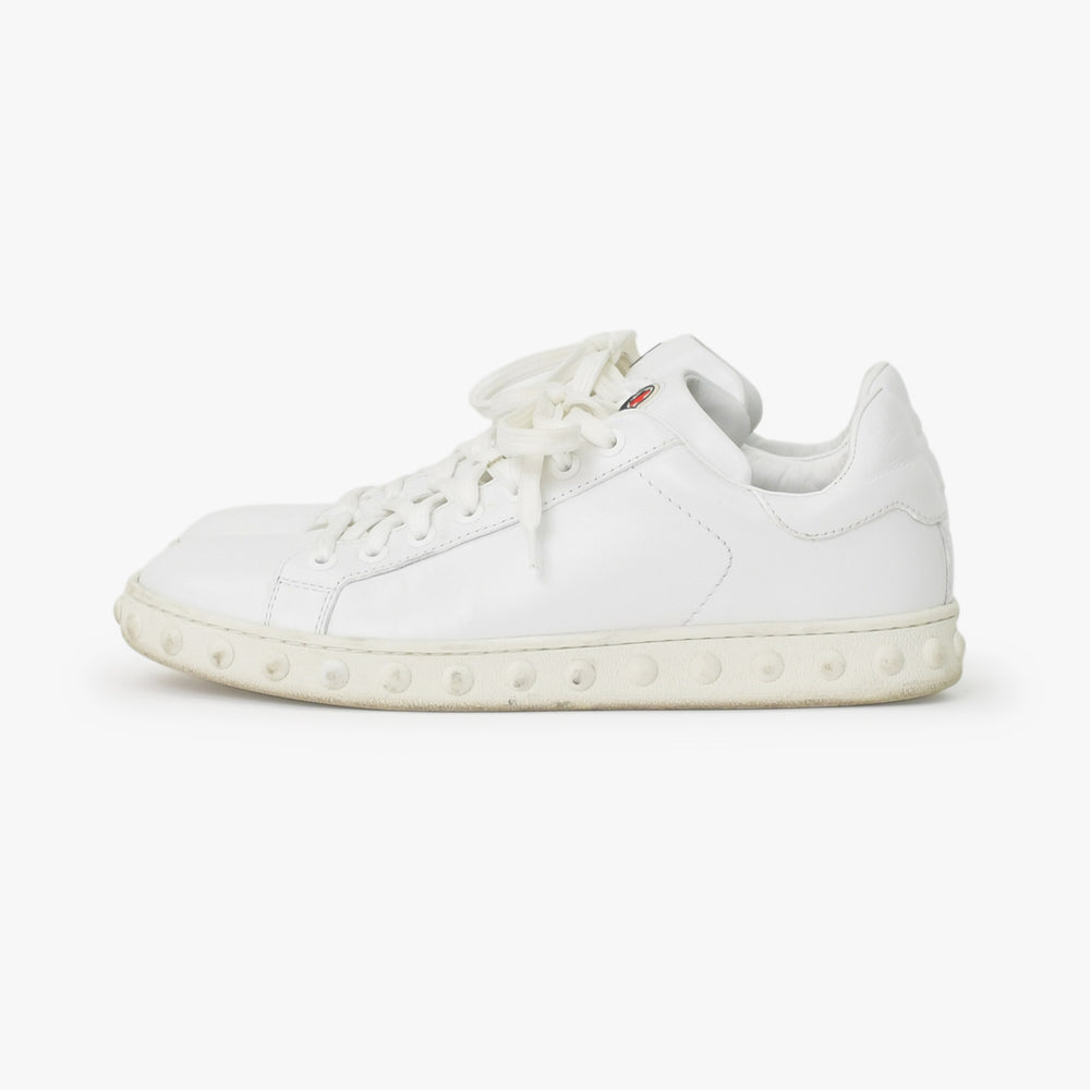 MONCLER モンクレール Low Cut Sneakers ローカットスニーカー ホワイト イタリア製 美品 中古 4b012613