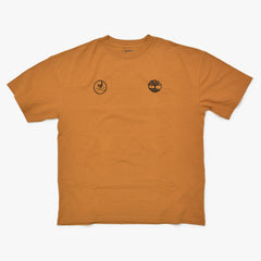 Timberland ティンバーランド Mastermind マスターマインド コラボ Tシャツ RN 76382 ブラウン サイズM 美品 中古 4b012623