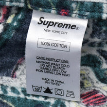 Load image into Gallery viewer, 新品未使用 Supreme シュプリーム Broken Paisley Flannel Zip Up Shirt フランネルシャツ 16AW ネイビー グリーン サイズS 中古