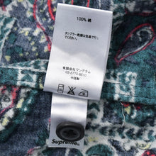Load image into Gallery viewer, 新品未使用 Supreme シュプリーム Broken Paisley Flannel Zip Up Shirt フランネルシャツ 16AW ネイビー グリーン サイズS 中古