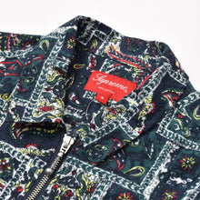 Load image into Gallery viewer, 新品未使用 Supreme シュプリーム Broken Paisley Flannel Zip Up Shirt フランネルシャツ 16AW ネイビー グリーン サイズS 中古