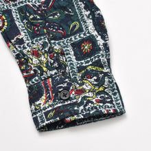 Load image into Gallery viewer, 新品未使用 Supreme シュプリーム Broken Paisley Flannel Zip Up Shirt フランネルシャツ 16AW ネイビー グリーン サイズS 中古