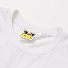 Load image into Gallery viewer, 極美品 A BATHING APE アベイシングエイプ ロゴ Ｔシャツ ホワイト ブラック コットン ポリエステル 中古 4b012657
