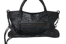 画像をギャラリービューアに読み込む, BALENCIAGA バレンシアガ ハンドバッグ ファースト ブラック レザー 103208 ブラック金具 美品 中古 4b001267