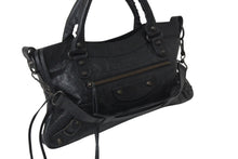 画像をギャラリービューアに読み込む, BALENCIAGA バレンシアガ ハンドバッグ ファースト ブラック レザー 103208 ブラック金具 美品 中古 4b001267