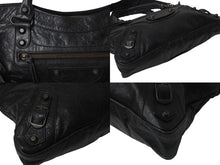 画像をギャラリービューアに読み込む, BALENCIAGA バレンシアガ ハンドバッグ ファースト ブラック レザー 103208 ブラック金具 美品 中古 4b001267