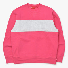 Supreme ZigZag Stitch Panel クルーネックトレーナー スウェット RN 101837 ピンク サイズM 美品 中古 4b012673