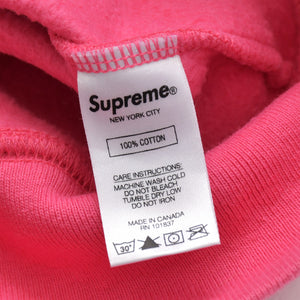Supreme ZigZag Stitch Panel クルーネックトレーナー スウェット RN 101837 ピンク サイズM 美品 中古 4b012673