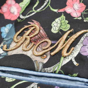 極美品 GUCCI グッチ テーラード ジャケット ミケーレ期 刺繍 521040 ブラウン レザー 中古 4b012701