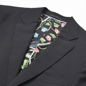 極美品 GUCCI グッチ テーラード ジャケット ミケーレ期 刺繍 521040 ブラウン レザー 中古 4b012701