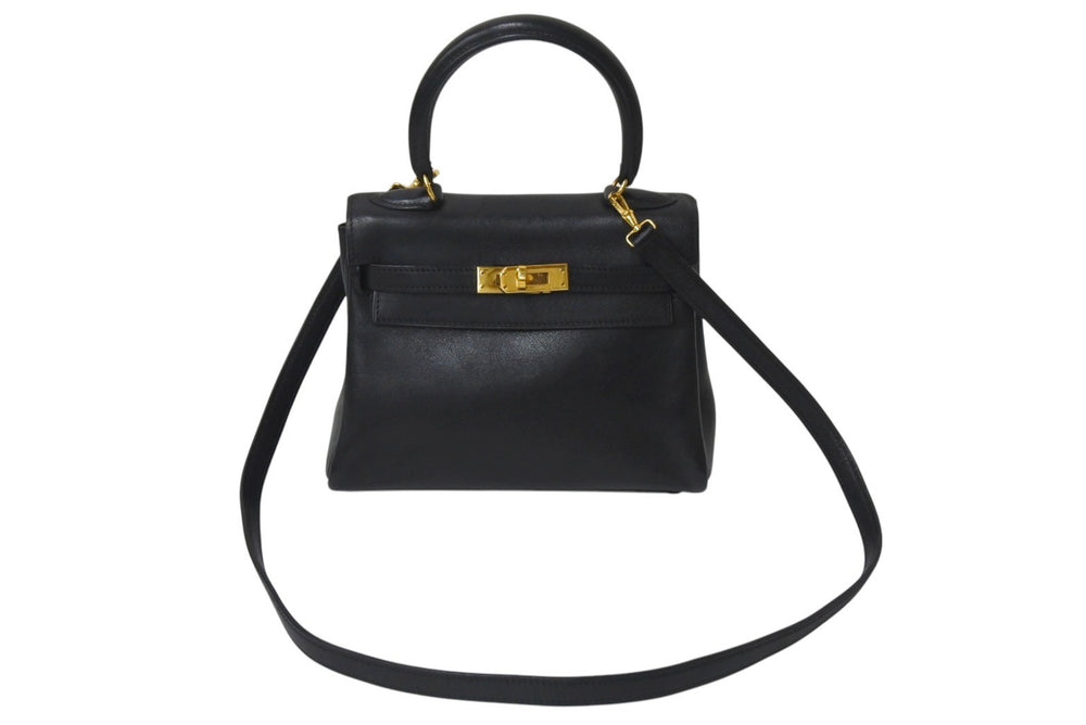 エルメス HERMES ○V刻印 ミニケリー 20 ブラック ヴォーガリバー 内縫い 2WAY ショルダーバッグ 美品 中古 4b001272