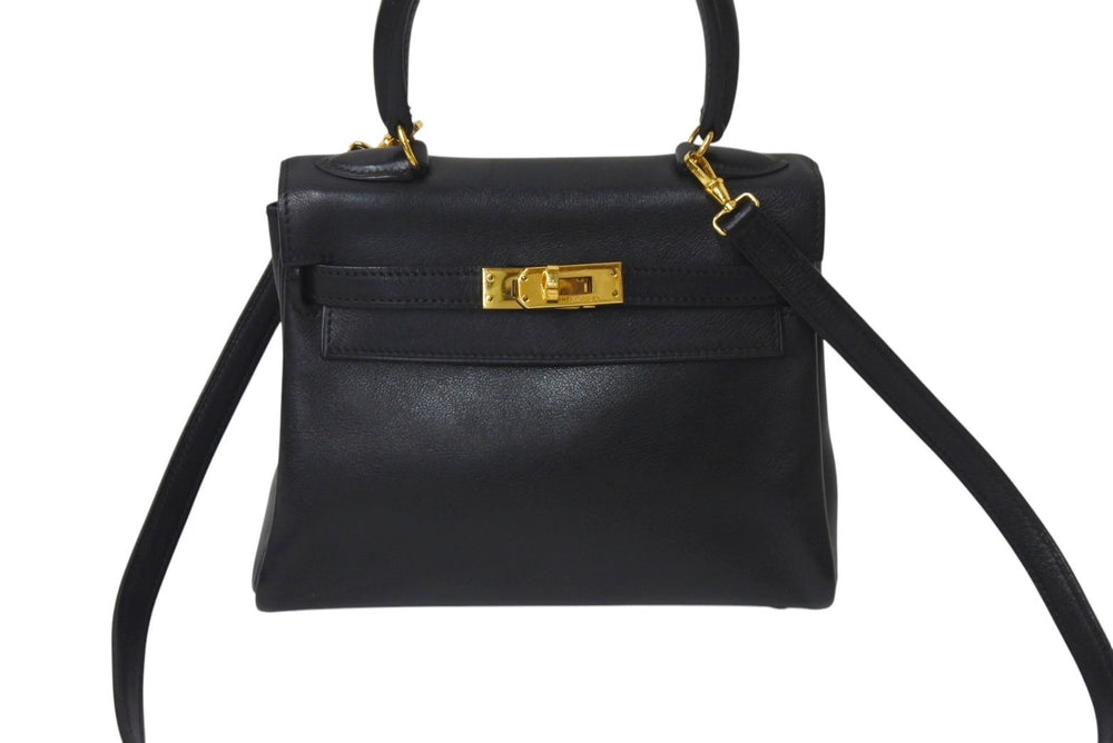 エルメス HERMES ○V刻印 ミニケリー 20 ブラック ヴォーガリバー 内縫い 2WAY ショルダーバッグ 美品 中古 4b001272