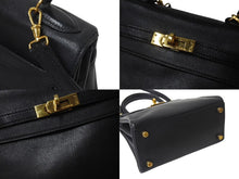 画像をギャラリービューアに読み込む, エルメス HERMES ○V刻印 ミニケリー 20 ブラック ヴォーガリバー 内縫い 2WAY ショルダーバッグ 美品 中古 4b001272