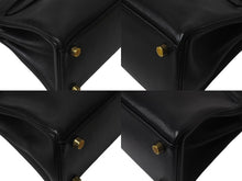 画像をギャラリービューアに読み込む, エルメス HERMES ○V刻印 ミニケリー 20 ブラック ヴォーガリバー 内縫い 2WAY ショルダーバッグ 美品 中古 4b001272