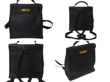 画像をギャラリービューアに読み込む, HERMES エルメス ケリーアドGM リュックサック バッグパック トゴ ブラック ゴールド金具 美品 中古 4b001273