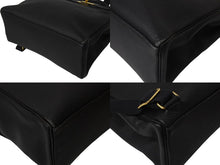 画像をギャラリービューアに読み込む, HERMES エルメス ケリーアドGM リュックサック バッグパック トゴ ブラック ゴールド金具 美品 中古 4b001273