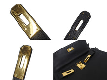 画像をギャラリービューアに読み込む, HERMES エルメス ケリーアドGM リュックサック バッグパック トゴ ブラック ゴールド金具 美品 中古 4b001273