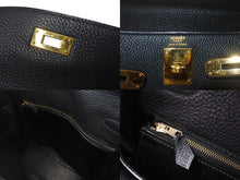画像をギャラリービューアに読み込む, HERMES エルメス ケリーアドGM リュックサック バッグパック トゴ ブラック ゴールド金具 美品 中古 4b001273