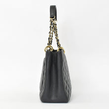 画像をギャラリービューアに読み込む, 極美品 CHANEL シャネル チェーントートバッグ GST ブラック キャビアスキン A50995 ココマーク ブラック ゴールド金具 中古 4a001276