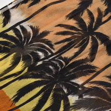 Load image into Gallery viewer, 極美品 SAINT LAURENT PARIS サンローランパリ CH SUNSET CHサンセット ウールスカーフ 411945 4Y200 パームツリー レッド 中古 4b012791