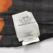 Load image into Gallery viewer, 極美品 SAINT LAURENT PARIS サンローランパリ CH SUNSET CHサンセット ウールスカーフ 411945 4Y200 パームツリー レッド 中古 4b012791