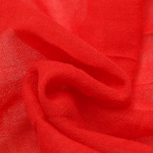 Load image into Gallery viewer, 極美品 SAINT LAURENT PARIS サンローランパリ CH SUNSET CHサンセット ウールスカーフ 411945 4Y200 パームツリー レッド 中古 4b012791