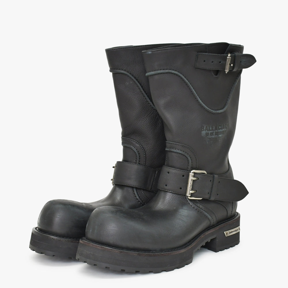 BALENCIAGA バレンシアガ Venom Boot ヴェノム ブーツ ブラック レザー 833581 サイズ44 美品 中古 4b012793