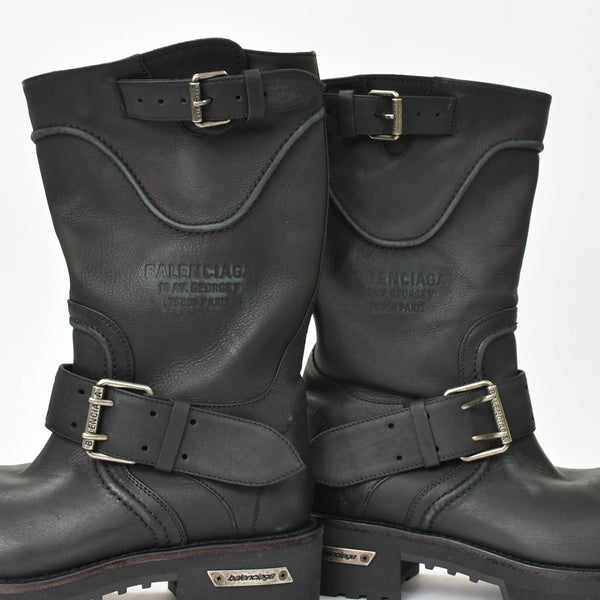 BALENCIAGA バレンシアガ Venom Boot ヴェノム ブーツ ブラック レザー 833581 サイズ44 美品 中古 4b012793