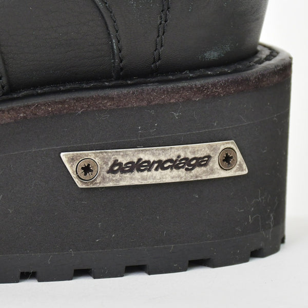BALENCIAGA バレンシアガ Venom Boot ヴェノム ブーツ ブラック レザー 833581 サイズ44 美品 中古 4b012793