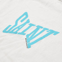 Load image into Gallery viewer, SAINT MICHAEL セントマイケル 24ss SS TEE RIBON SAINT リボンロゴ半袖 ホワイト サイズS 美品 中古 4b012885