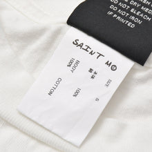 Load image into Gallery viewer, SAINT MICHAEL セントマイケル 24ss SS TEE RIBON SAINT リボンロゴ半袖 ホワイト サイズS 美品 中古 4b012885