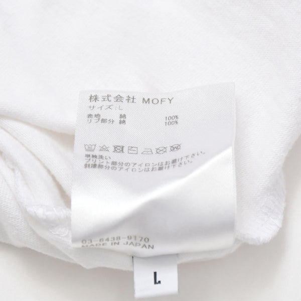 SEQUEL 24SS プリント Tシャツ カットソー シークエル ホワイト サイズL 美品 中古 4b012901