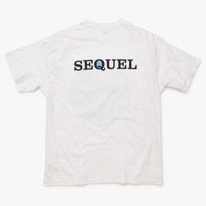 SEQUEL 24SS プリント Tシャツ カットソー シークエル ホワイト サイズL 美品 中古 4b012901