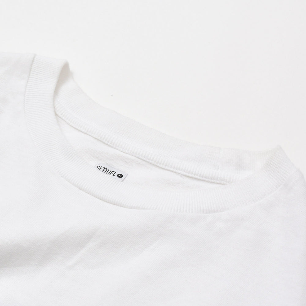 SEQUEL 24SS プリント Tシャツ カットソー シークエル ホワイト サイズL 美品 中古 4b012901
