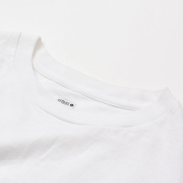SEQUEL 24SS プリント Tシャツ カットソー シークエル ホワイト サイズL 美品 中古 4b012901