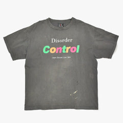 極美品 SAINT MICHAEL セントマイケル 23SSControl 半袖Tシャツ SM-S23-0000-001 サイズXL グレー コットン 中古 4b012906