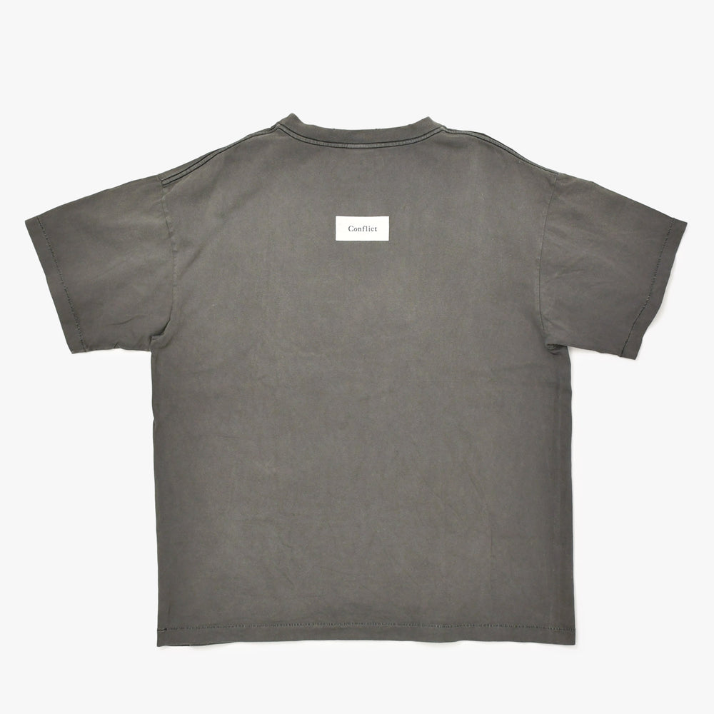 Very Good Condition SAINT MICHAEL 23SSControl Short Sleeve T-shirt SM-S23-0000-001 Size XL Gray Cotton Used 4b012906
