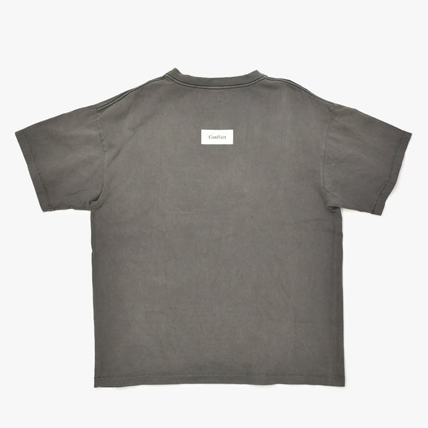 極美品 SAINT MICHAEL セントマイケル 23SSControl 半袖Tシャツ SM-S23-0000-001 サイズXL グレー コットン 中古 4b012906