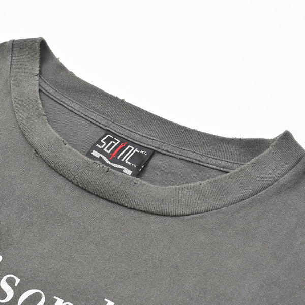 極美品 SAINT MICHAEL セントマイケル 23SSControl 半袖Tシャツ SM-S23-0000-001 サイズXL グレー コットン 中古 4b012906
