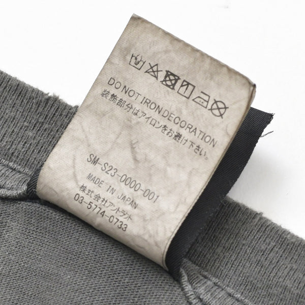 極美品 SAINT MICHAEL セントマイケル 23SSControl 半袖Tシャツ SM-S23-0000-001 サイズXL グレー コットン 中古 4b012906