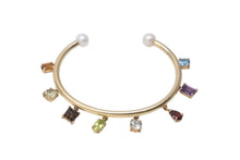 画像をギャラリービューアに読み込む, Bijou de M ビジュードエム Color Stone Bangle カラーストーンバングル 重量約11.1g シルバ−925 GP マルチカラーストーン 美品 中古 4b001296