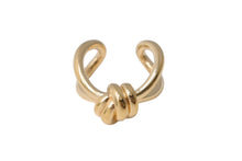 Load image into Gallery viewer, BOTTEGAVENETA ボッテガヴェネタ ノットリング 815946VAHU08120 シルバー925 ゴールド サイズ7.5号 表記サイズ13 美品 中古 4b001297