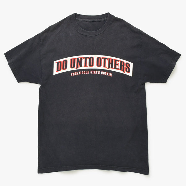 STONE COLD WWE Do unto T-SHIRT t-shirt black red white good condition used 4a001297